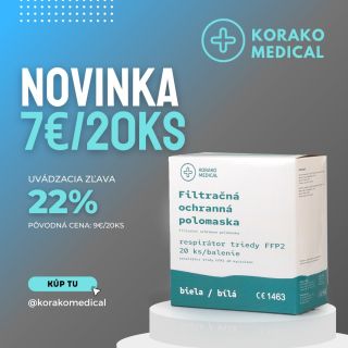 Absolutná novinka 🤩 Respirátor FFP2 značky Korako Medical teraz za uvádzaciu cenu!